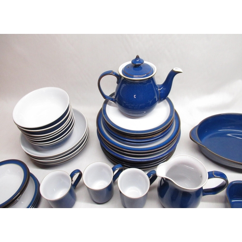 178 - Large collection of Denby Imperial Blue cups, mugs, bowls, saucers, plates, teapot, etc