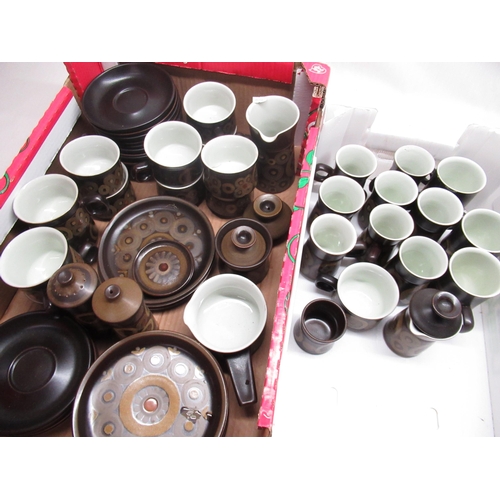 558 - 1960s/1970s Denby Arabesque pattern tea service, coffee service and other tableware