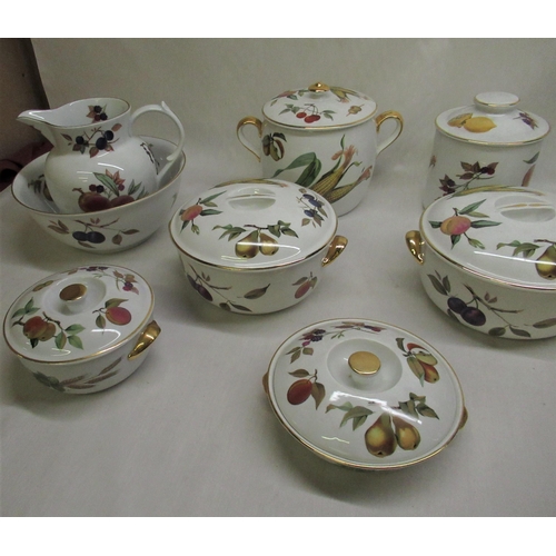 174 - Collection of Royal Worcester Evesham ware, tureens, pots and a jug