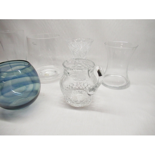 180 - Eight large glass vases and jugs