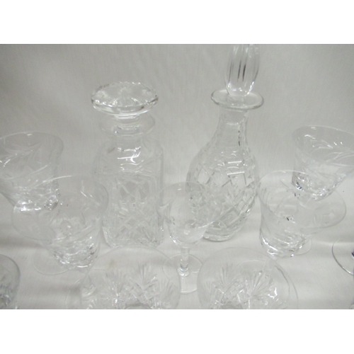 181 - Stuart crystal decanters and tumblers and assorted cut glasses