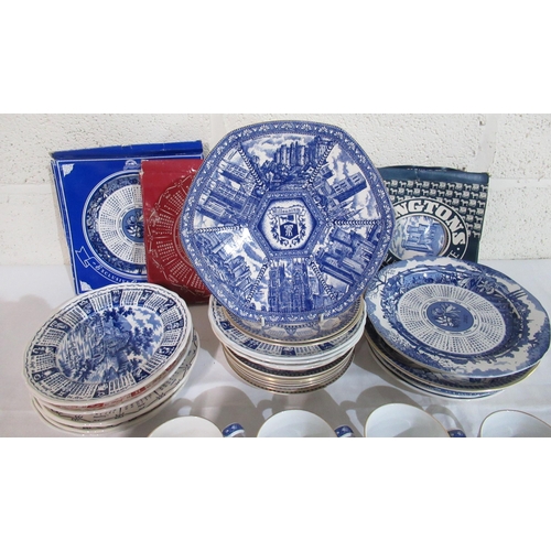 513 - Collection of Ringtons calendar plates, Millennium plates and mugs (2 boxes)