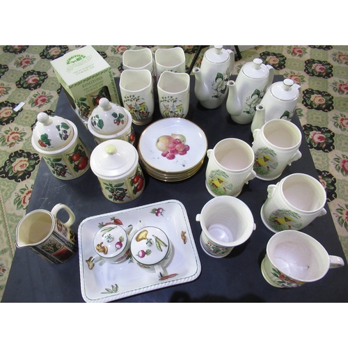 530 - Ringtons Fruit Garden pattern storage jars, Sylvac coffee pots and vases, lustre style jug etc