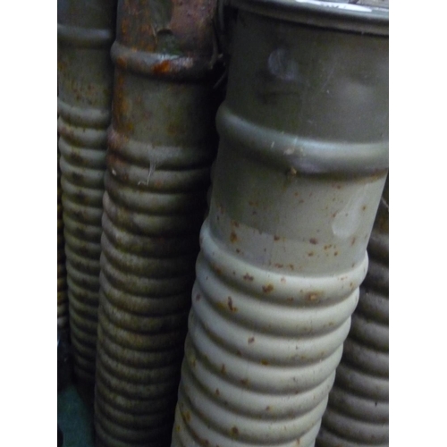 43 - Six German metal ammunition tubes