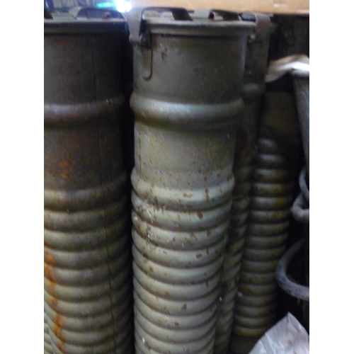 44 - Six German metal ammunition tubes
