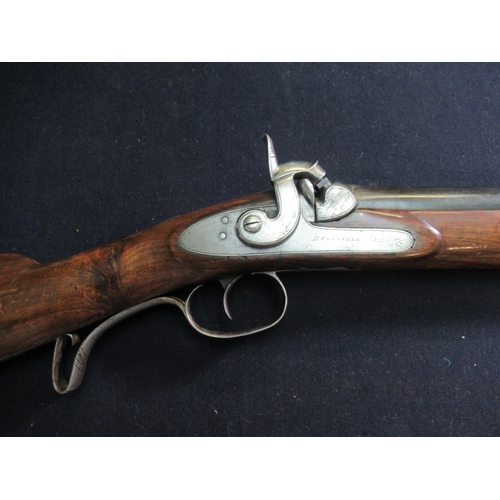 77 - B. Cogswell of London .577 percussion cap rifle with 33