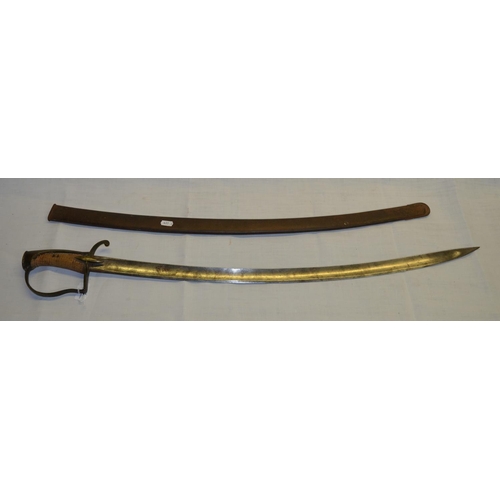 10 - Napoleonic era brass hilted French style cavalry sabre, 31