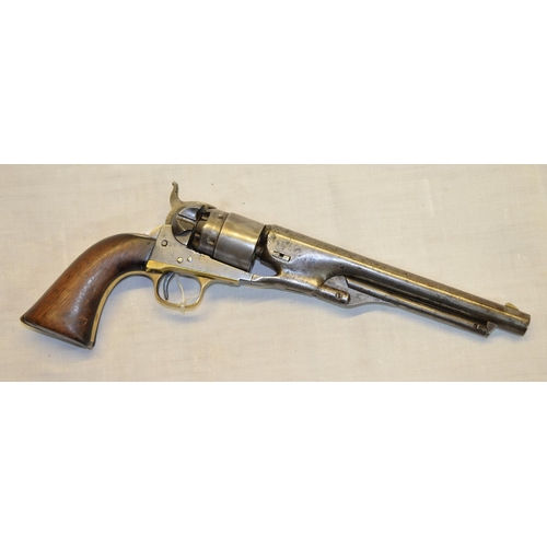 52 - Colt Army .44cal percussion cap revolver with New York address to the barrel, frame stamped Colt Pat... 