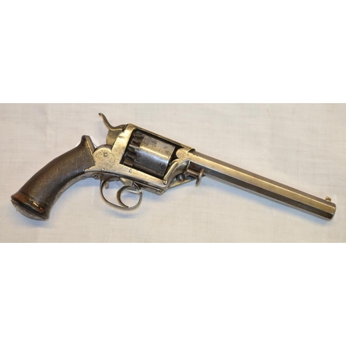 54 - Adams patent dragoon type percussion cap revolver with 7.5