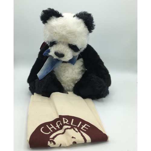 128 - Charlie Bears Ltd panda teddy bear 