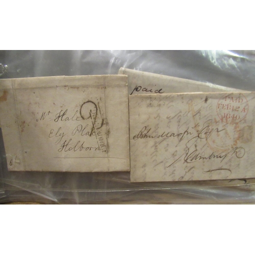 122 - Postal History - interesting collection of c1797-1839 entire wrappers (6), 1830s-40s Pre-paid wrappe... 