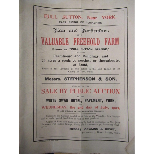 123 - Ryedale Ephemera - Property Auction Catalogues for The Duncombe Park Estate Sale, Second & Third Day... 