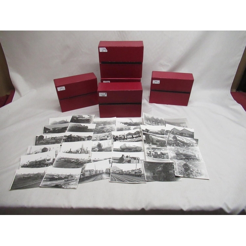 137 - Large quantity of C20th black and white railway photographs of locomotive, tanks etc of County Durha... 