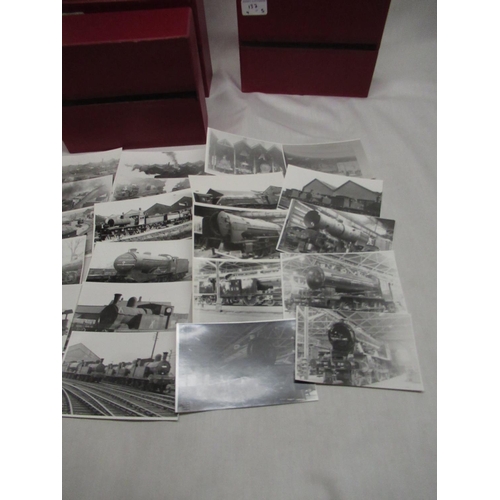 137 - Large quantity of C20th black and white railway photographs of locomotive, tanks etc of County Durha... 