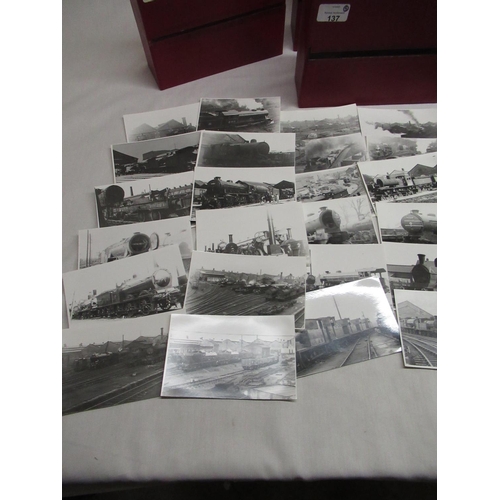 137 - Large quantity of C20th black and white railway photographs of locomotive, tanks etc of County Durha... 