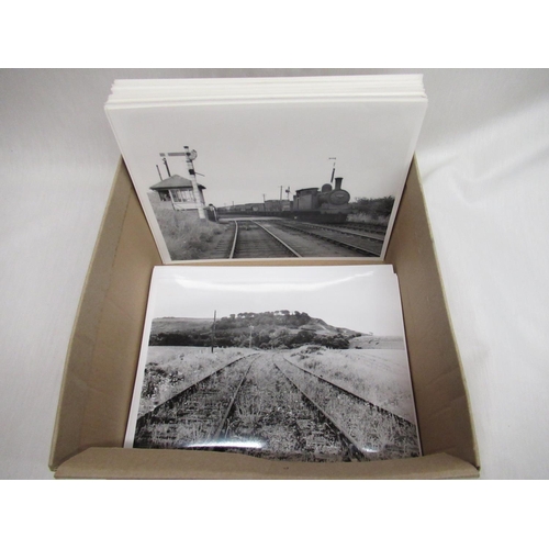 141 - Quantity of C20th black and white photographs relating to railway including track, signal boxes etc