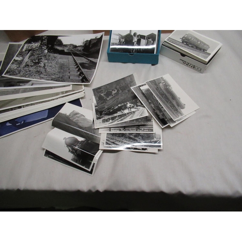 142 - Large quantity of C20th black and white photographs relating to railway including  locomotives, trac... 