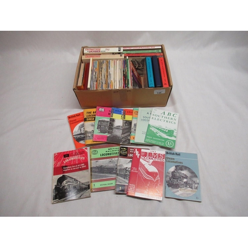 144 - Collection of reference books for various British railway services including ABC, British Railways, ... 