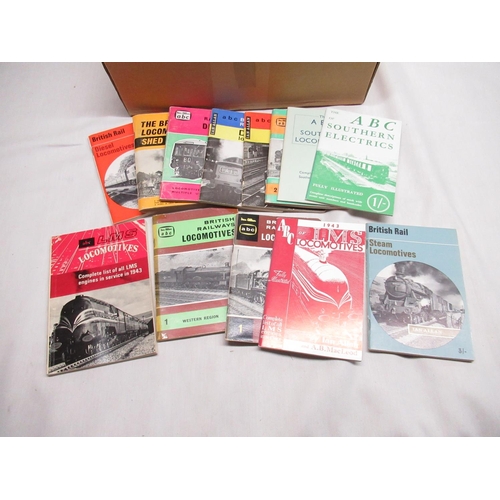 144 - Collection of reference books for various British railway services including ABC, British Railways, ... 