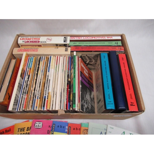 144 - Collection of reference books for various British railway services including ABC, British Railways, ... 