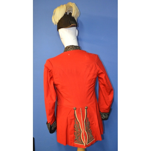 8 - Victorian Lord Lieutenants full dress uniform comprising of silk lined scarlet jacket with embroider... 