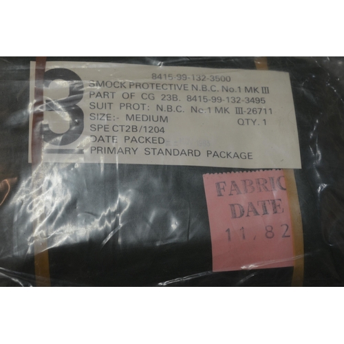 92 - Box containing a number of pieces of military uniform, RAF jersey, vintage WWII style slip, belt, le... 