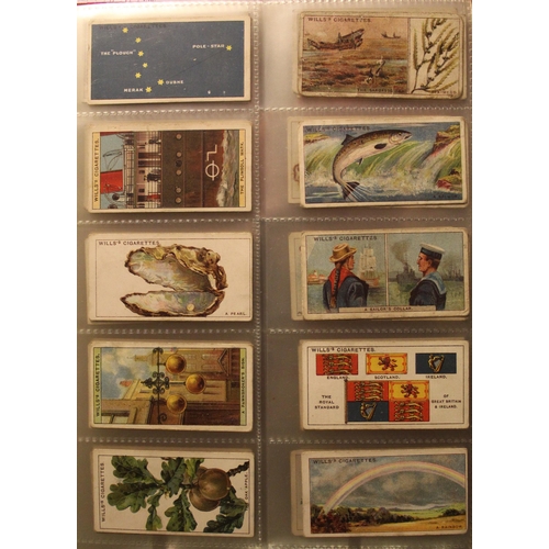 170 - Folder containing a large and comprehensive collection of cigarette cards (full sets ) Wills 1922 do... 