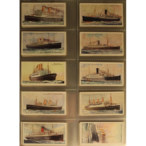 170 - Folder containing a large and comprehensive collection of cigarette cards (full sets ) Wills 1922 do... 