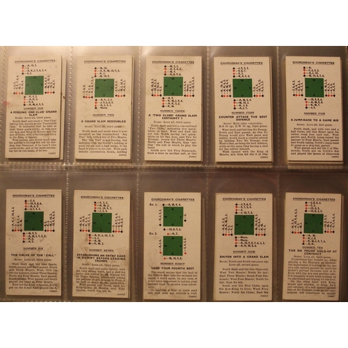 171 - Collection of churchman 1935 contact bridge cigarette cards (50) 1937 the story of navigation (50), ... 