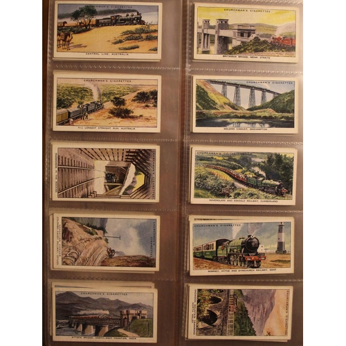 171 - Collection of churchman 1935 contact bridge cigarette cards (50) 1937 the story of navigation (50), ... 