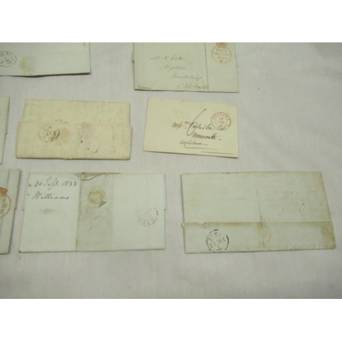 116 - Postal History - collection of stampless wrappers franked from 1835+, from various locations, approx... 