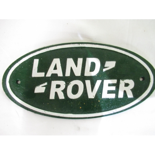 785 - Cast metal Land Rover reproduction advertising sign