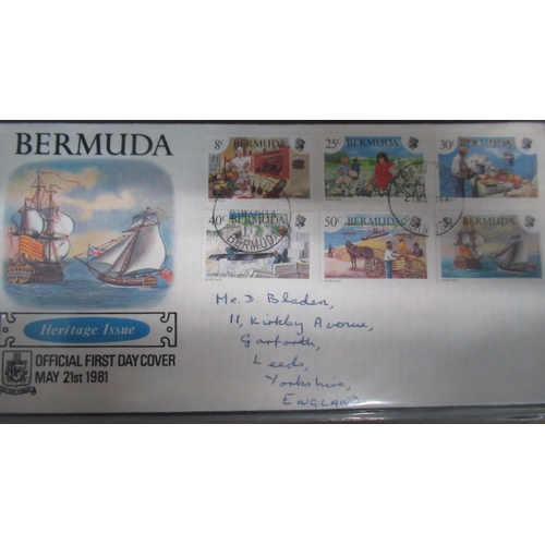 146 - Large collection of world stamps in SG albums, mostly used, collection of FDC's for GB, Australia, e... 