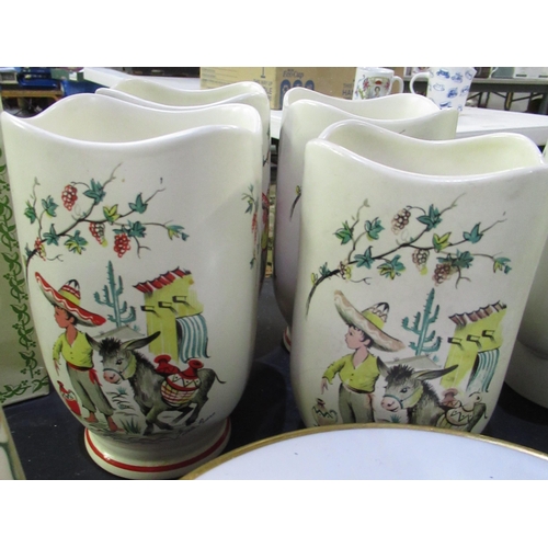 173 - Ringtons Fruit Garden pattern storage jars, Sylvac coffee pots and vases, lustre style jug etc