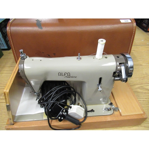 180 - Alfa Sheerline table top electric sewing machine in fitted case complete with accessories and foot p... 