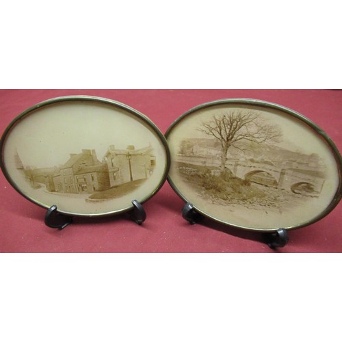 210 - JB Smithson (John Brown) pair of late Victorian oval photographic views showing: The Buck Inn, and D... 