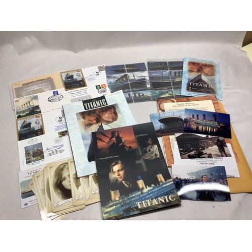 88 - WITHDRAWN - Collection of Ephemera relating to the Titanic including 27 Photos of the Film Titanic f... 