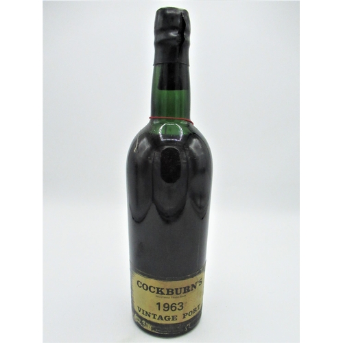 10 - Cockburn's 1963 Vintage Port, no proof or contents, 1btl