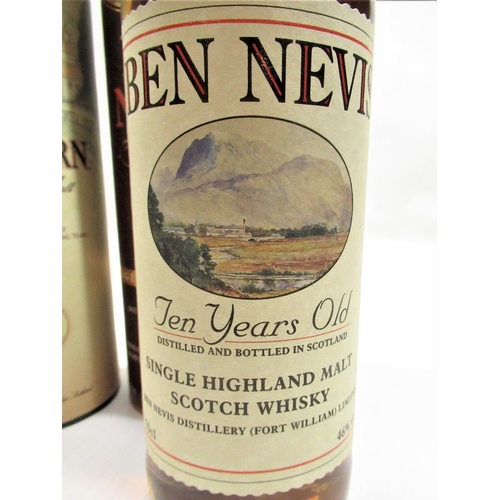 5 - Old Fettercairn Single Highland Malt Scotch Whisky, in tube with glass, Ben Nevis Single Highland Ma... 