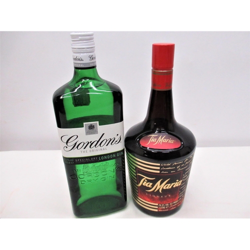 30 - Gordons Original Special Extra Dry London Gin, 1ltr, 37.5%vol and Tia Maria liqueur, 1ltr, 26.5%vol ... 