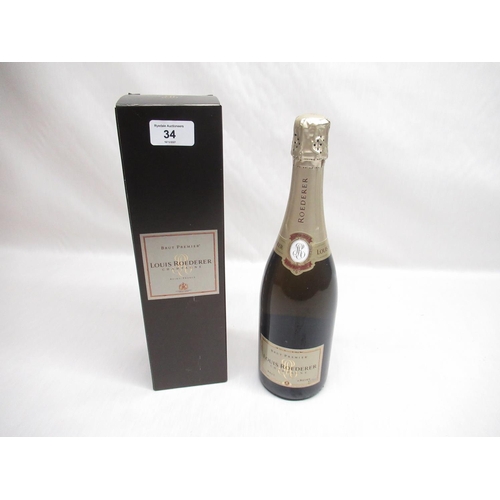 34 - Louis Roederer Brut Premier champagne, 750ml, 12%vol, in carton (1)