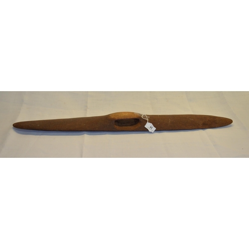 296 - Carved Aboriginal type narrow shield L83cm