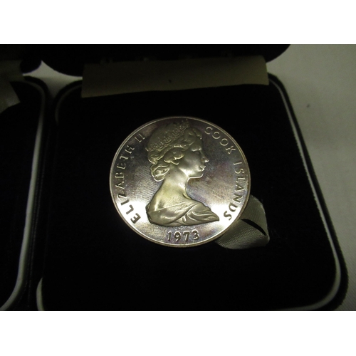 48 - Two Elizabeth II 1973 Cook Islands two dollar silver proofs (2)