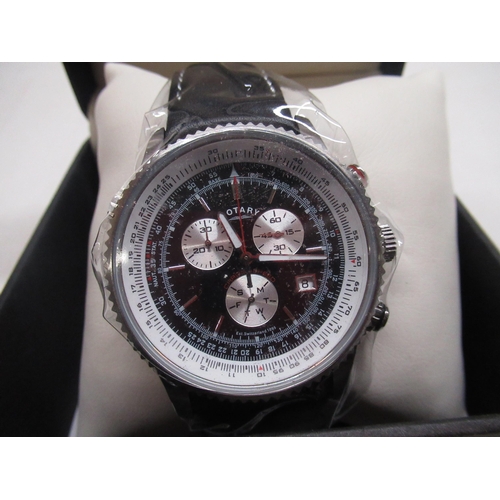 64 - Rotary Chronospeed quartz chronograph type wristwatch with date complete with box, instructions, and... 