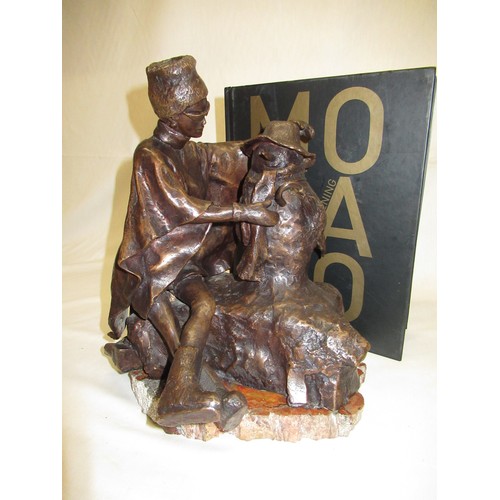 75 - Colomo (Italian C20th); Girl with Snowman, patinated bronze, ltd.ed 2/50, signed and dated 1998, H29... 