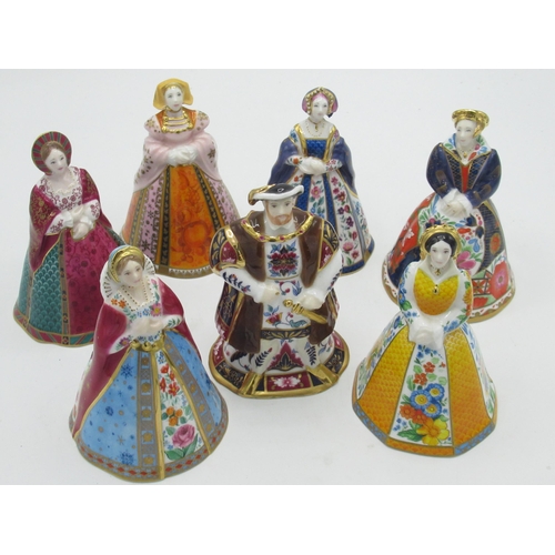 514 - Royal Worcester candle snuffers Henry VIII and his six wives, The Connoisseur Collection, comprising... 