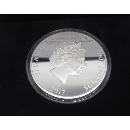 731 - Princess Diana 20th Anniversary Silver proof 5 oz $25 .925 silver coin in fitted case with COA 116/4... 