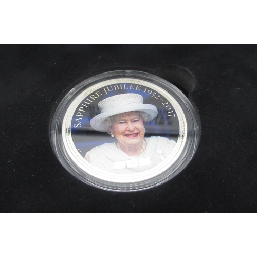 732 - ER.II Sapphire Jubilee Silver proof 2oz Numis Proof .925 silver coin in fitted case with COA 89/495