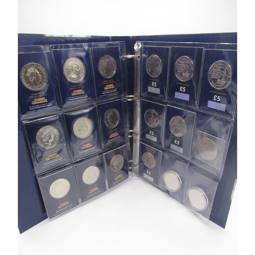 747 - Folder containing Collectors £5 coins (18)