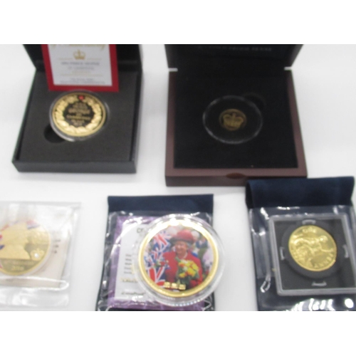 753 - HRH Prince George of Cambridge 1st Birthday 24ct gold plated commemorative coin, HRH Prince George o... 